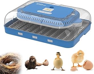 70 Egg Incubator, Automatic Turning & Humidity Control & Temp Regulation for Farm, School & Lab Use,Digital Poultry Hatcher for Chicken, Duck, and Quail Eggs