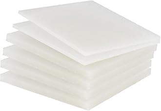 PP Polypropylene Sheet Plate Thickness 3mm-20mm Hard Sheet PVC Plate PP PE Sheet (0.4 m * 0.4 m * 2mm * 4 Pieces)