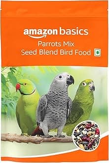 - Amazon Basics Mix Seed Bird Food for Parrots, African Grey Parrot, Sun Conure, Macaw, Lovebird & Alexander | Bird Food for All Life Stages (1 kg)