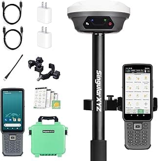 E1 GNSS IMU RTK GPS Surveying Equipment Rover Receiver Rtk Gnss Handheld Collector and Survey Software, 1408 Channels, 1cm Accuracy, 5km Distance